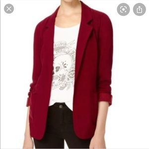 Aritzia Talula Kent Burgundy Open Pocket Blazer